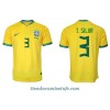 Camiseta de fútbol Brasil Thiago Silva 3 Primera Equipación Mundial 2022 - Hombre